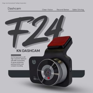 KN F24 4K Dashcam 3840×2144P WiFi Car Camera with Parking Monitor & G-Sensor (Hardwired with Transverter with Fuse)
